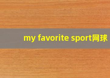 my favorite sport网球